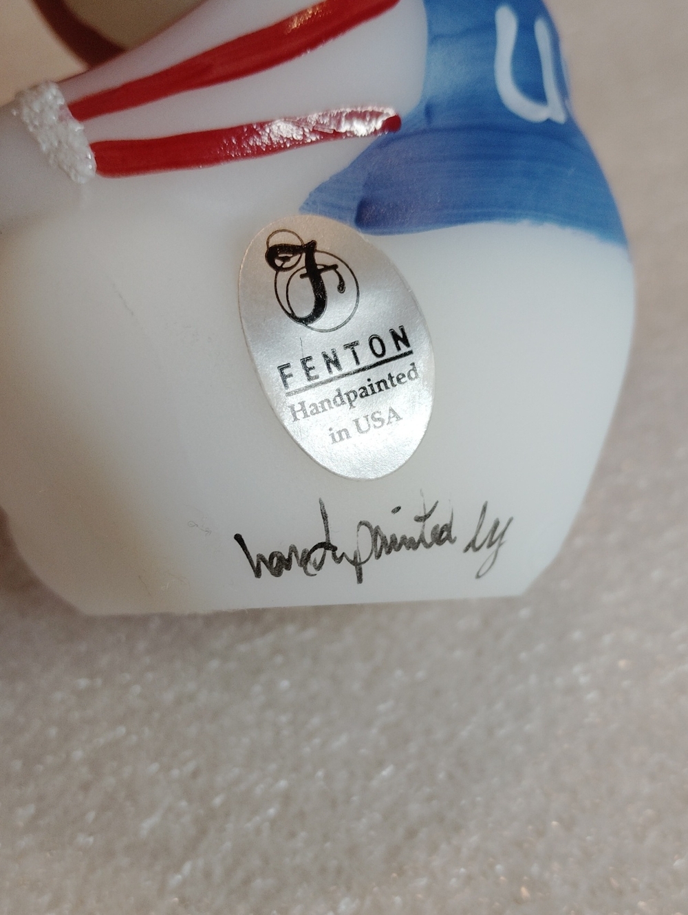 Vintage 2001 Fenton Stars & Stripes Bear - Picture 7 of 9